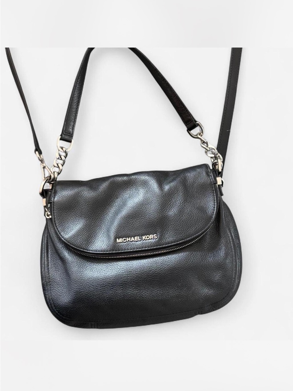 Michael Kors Black Pebbled Leather Crossbody Bag